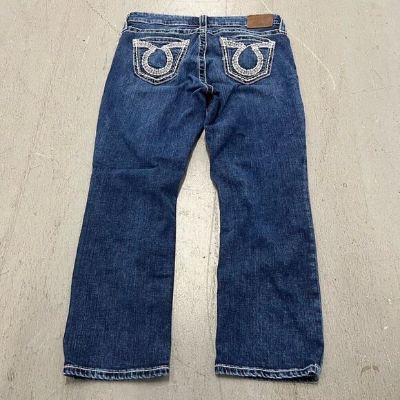 Big Star Jeans Womens Size 29 Blue Denim Boot Cut‎ Low Rise Distressed (29 x 24) - Picture 2 of 7